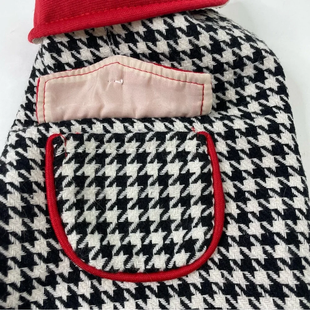 Houndstooth Velcro Small Dog Sweater